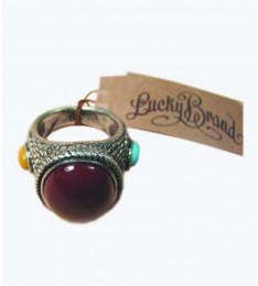 Gemstone Squama Silver Tone Vintage Ring