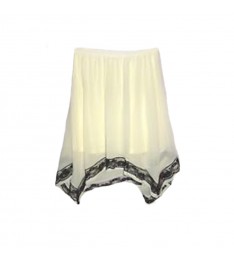Women Cream Chiffon Skirt