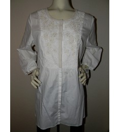 Cotton Beaded Blouse Top