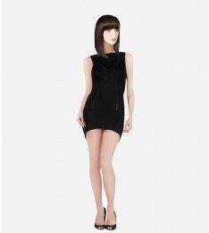 Black Knit Mini Dress