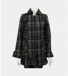 Plaid Wool Pants Coat