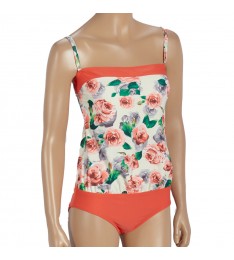 Coral Rose Blouson One-Piece Swimsuit