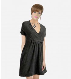 Heather Grey Wool Sweater Dress