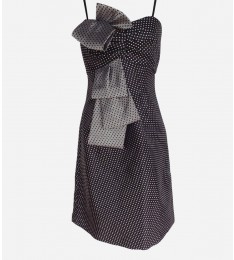 Black & Silver Strapless Dress
