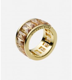 Crystal Gold Band Ring