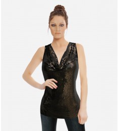Cowl Neck Sleeveless Top