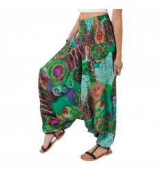 Green Three-In-One Convertible Harem Pants