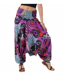 Multicolor Arabesque Three-In-One Convertible Harem Pants