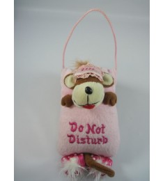 Monkey Plush Do Not Disturb Door Knob Hanger