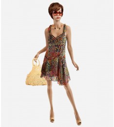 Silk Multi Color Print Dress