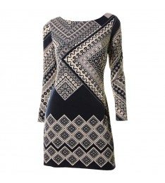 Navy Blue Matte Casual Dress - 12 P
