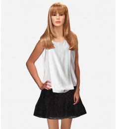 Floral Lace Overlay Skirt