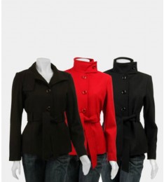 Wool Short Belted Coat