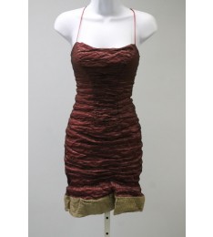 Straps Ruched Cocktail Dress