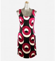 Black & Magenta Sheath Dress