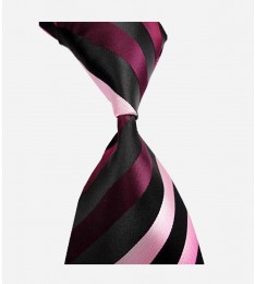 black stripes jacquard woven men's tie-01.jpg