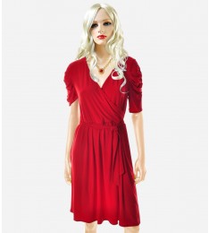 Red Ruched Dress