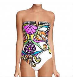 White Floral One-Piece Swimsuit