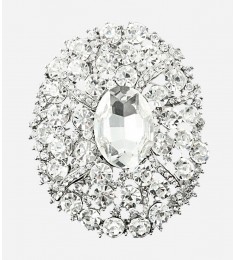 Oval Silver Tone Brooch Pin-01.jpg