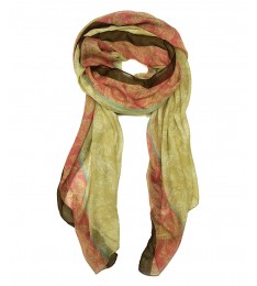 Pink & Yellow Paisley Scarf
