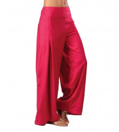 Dark Rose Pleated Palazzo Pants