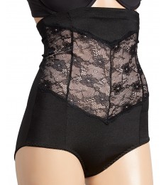 Black Lace Shaping High-Waist Brief