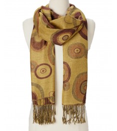 Brown Reversible Pashmina-Silk Blend Scarf