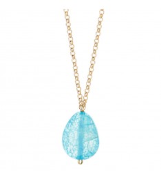 Turquoise Crystal & Goldtone Layered Pendant Necklace