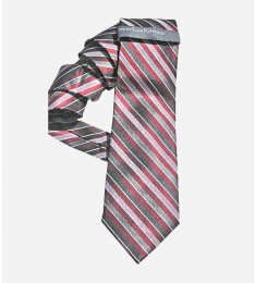 burgundy & charcoal gray silk men's tie-01.jpg