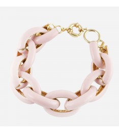Pink Enamel Link Bracelet