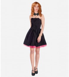 Women's Pleated Front Dress With Petticoat