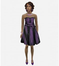 Plum Strapless Dress