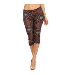 Charcoal Diamond Capri Leggings