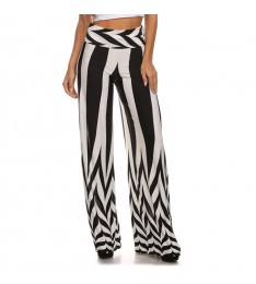 Navy & White Chevron Palazzo Pants