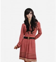 Wool Blend Sleeved Dress