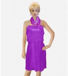 Purple Cocktail Chiffon Dress