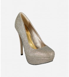 Glitter Gold Pump Shoe