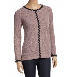 Pink & Black Boucle Top