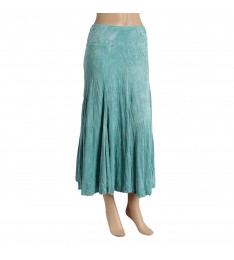 Aqua Faux Suede Maxi Skirt