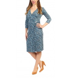 Blue Dot Wrap Dress