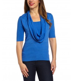 Royal Blue Cowl Neck Top