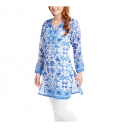 Blue Floral Tory Tunic