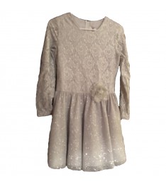 Girl’s Silver Lace Dress