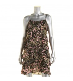 Multicolor Silk Tiered Casual Dress