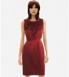 Red Silk Cocktail Dress