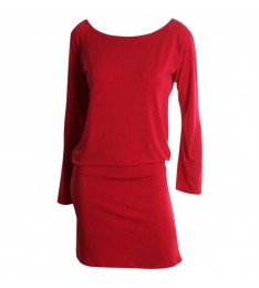 Red Matte Jersey Dress