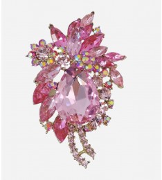 Pink Crystal Teardrop Flower Brooch-01.jpg