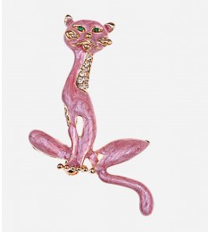 Rose Pink Elegant Fox Brooch-01.jpg