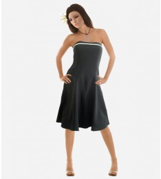 Black Strapless Cocktail Dress