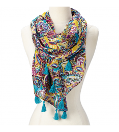 Blue Paisley Scarf